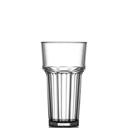 Glas Remedy Hoog 34 cl. Kunststof. dit transparante glas kan bedrukt of gegraveerd worden